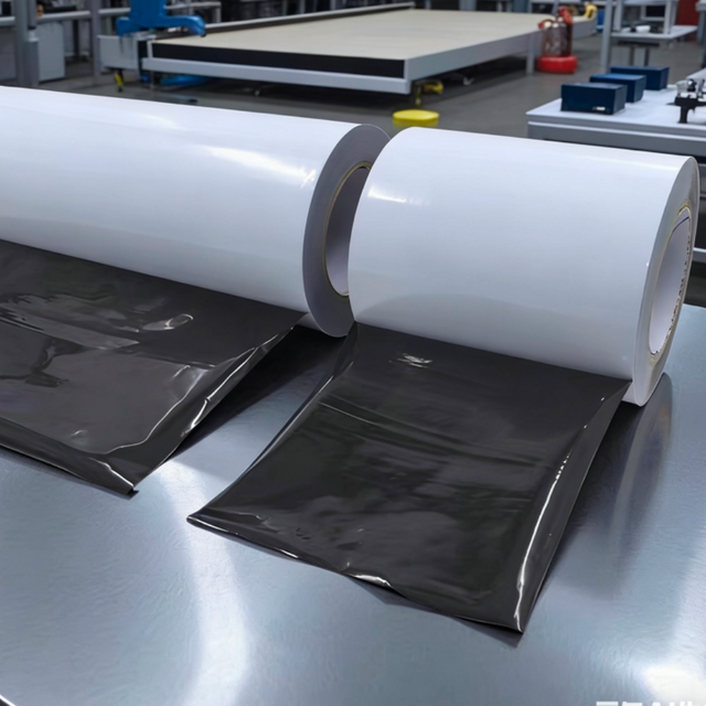 Rollos de película protectora de superficie en la máquina de recubrimiento