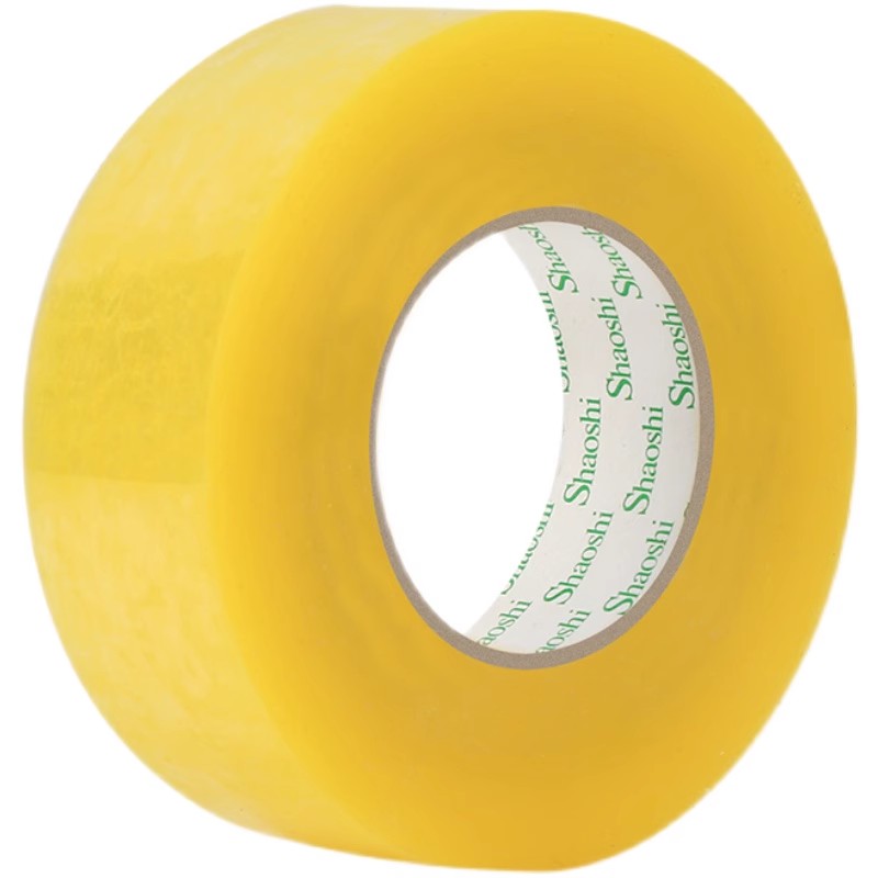 Rollos de cinta BOPP transparente utilizados en embalaje.