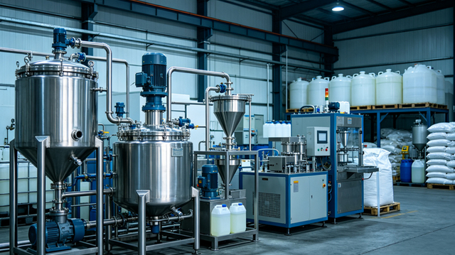 Equipos de producci&oacute;n de adhesivos industriales