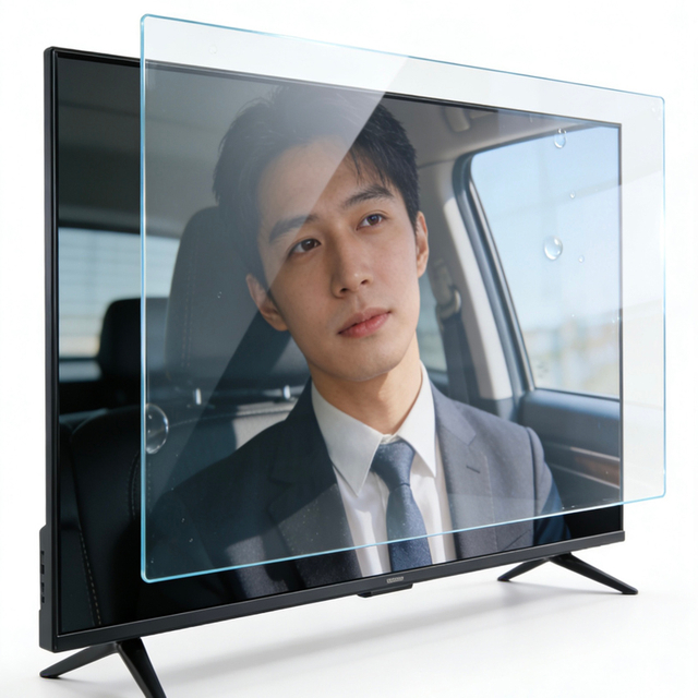 Película protectora transparente para pantalla de TV.